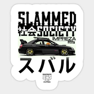 Subie Impreza WRX STI Rocket Bunny - Golden Retriever (Black) Sticker